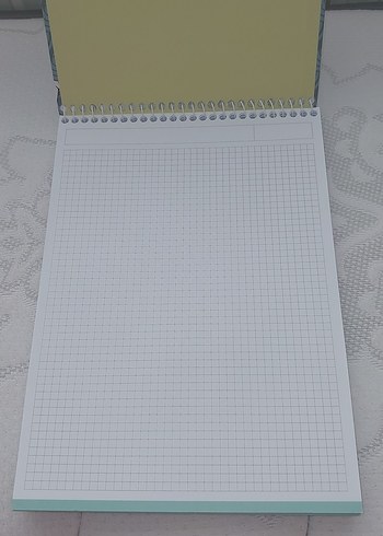 Mavi Gri Kapaklı Kedili Spiralli Defter 140 yaprak kareli