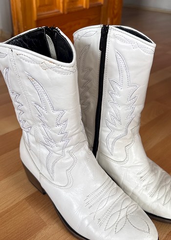 Harley Davidson Bati Tarzi Beyaz Deri Bot