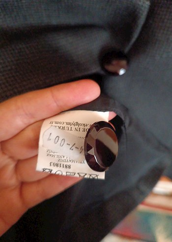 Gri Mini Denim Kadın Blazer Ceket - Görsel 3