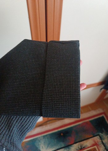 Gri Mini Denim Kadın Blazer Ceket - Görsel 6