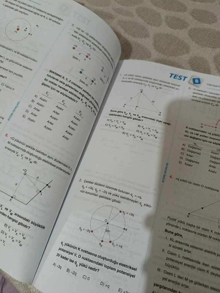 11. Sınıf Fizik Soru Bankası - Aydın Yayınları - Görsel 5