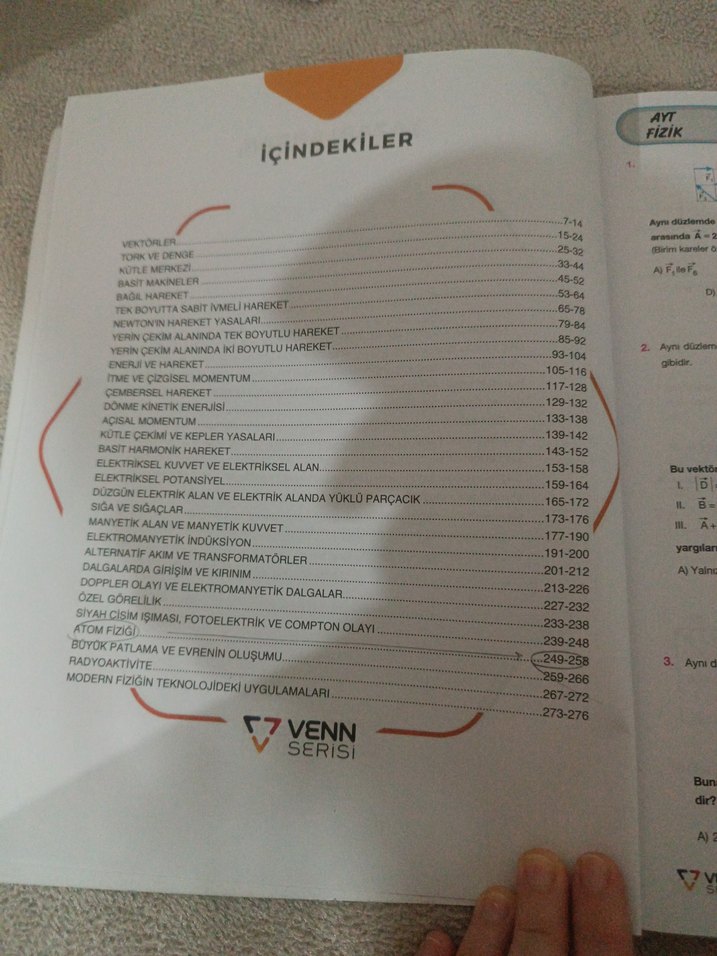 AYT Fizik Soru Kitabı Yazıt Yayınları - Görsel 4