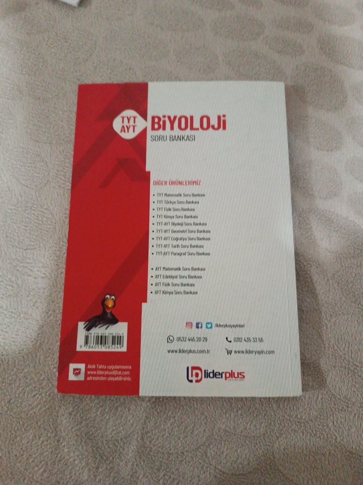 TYT AYT Biyoloji Soru Bankası - Liderplus - Görsel 2