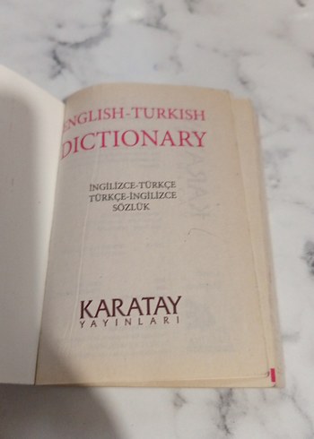 Karatay İngilizce-Türkçe Sözlük - Görsel 2