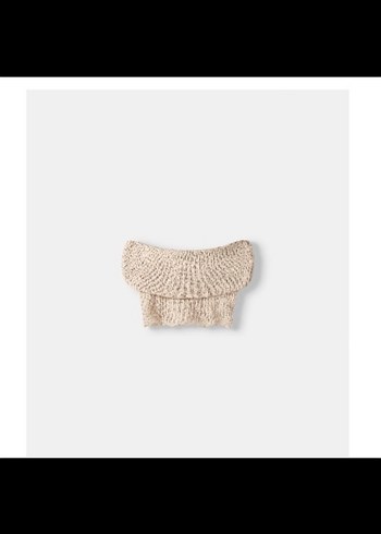 l Beden camel Renk Bershka Bej Kadın omzu açık parıltılı Triko Bluz