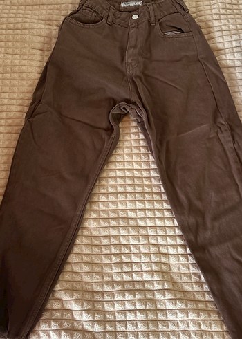 Kadın Kahverengi Süet Midi Kumaş Pantolon - Görsel 2