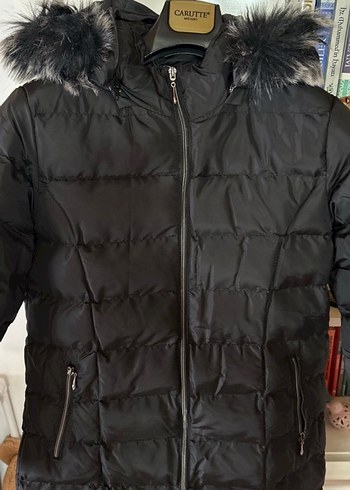 Siyah Kürklü Midi Kışlık Kadın Mont - Görsel 5