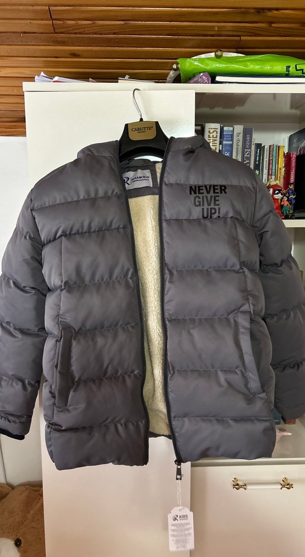 Erkek Gri Fermuarlı Street Wear Mont - Görsel 3