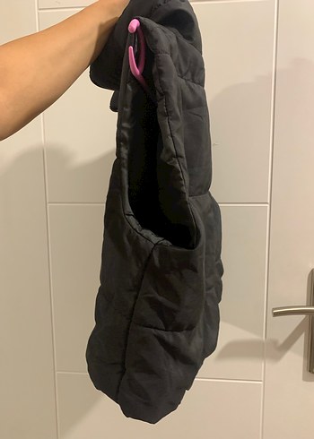 Siyah Fermuarlı Yüksek Yakalı Kadın Yelek - Görsel 2