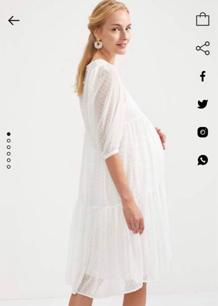 Defacto yarım kol hamile elbise - Görsel 4