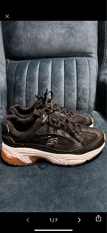 37,5 Beden siyah Renk Orjinal skechers stamina