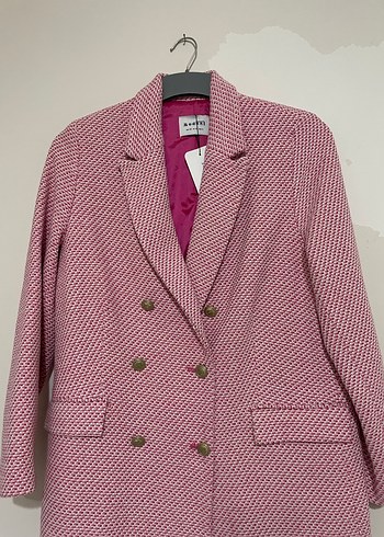 Pembe Düğmeli Kadın Blazer Ceket - Görsel 11