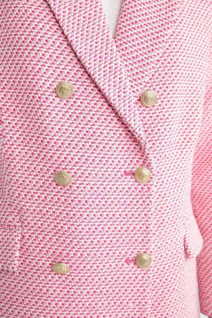 Pembe Düğmeli Kadın Blazer Ceket - Görsel 3