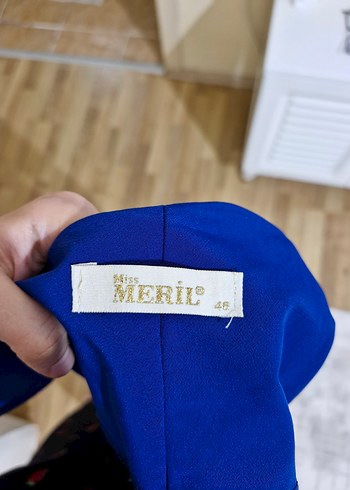 Diğer Mavi Nakışlı Uzun Kollu Kadın İkili Takım