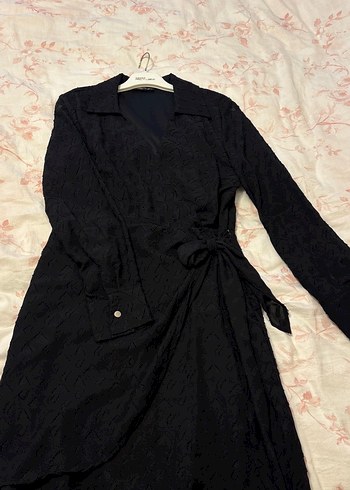 Siyah Uzun Kollu Midi Kadın Elbise - Görsel 7