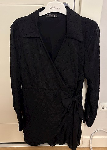 Siyah Uzun Kollu Midi Kadın Elbise - Görsel 2