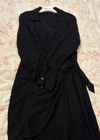 Siyah Uzun Kollu Midi Kadın Elbise - Görsel 8