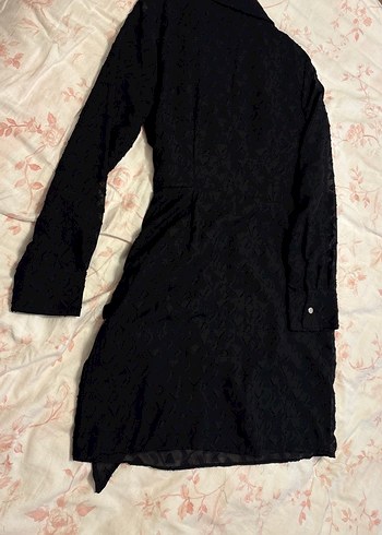 Siyah Uzun Kollu Midi Kadın Elbise - Görsel 10