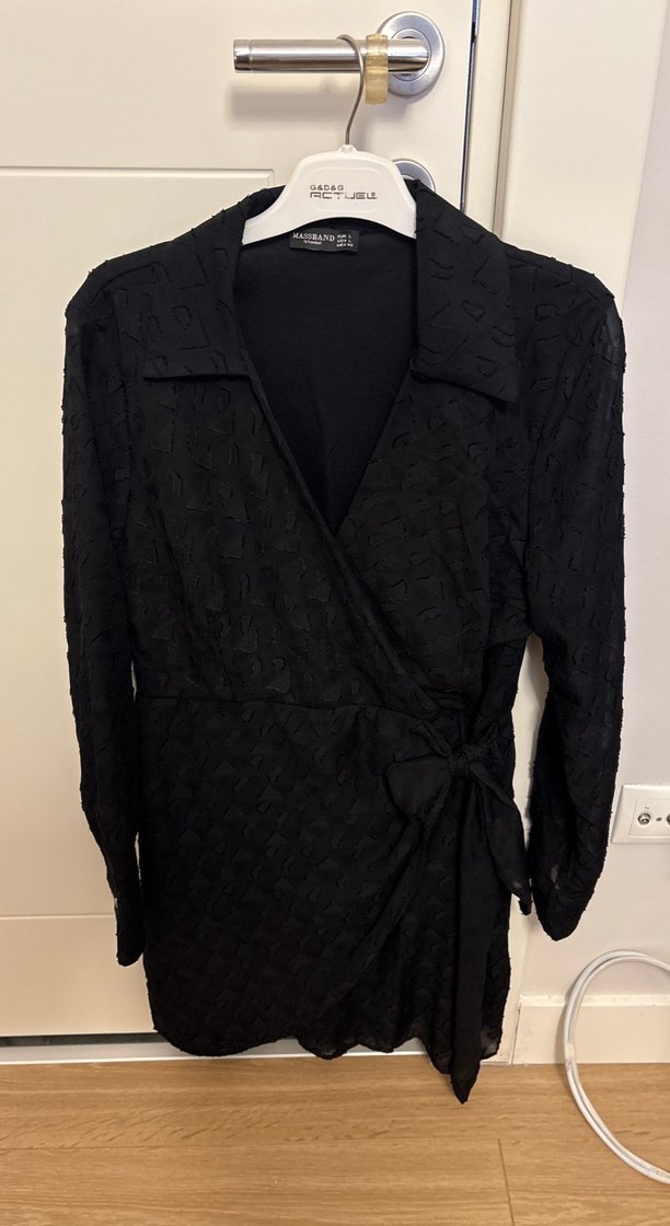 Siyah Uzun Kollu Midi Kadın Elbise - Görsel 2