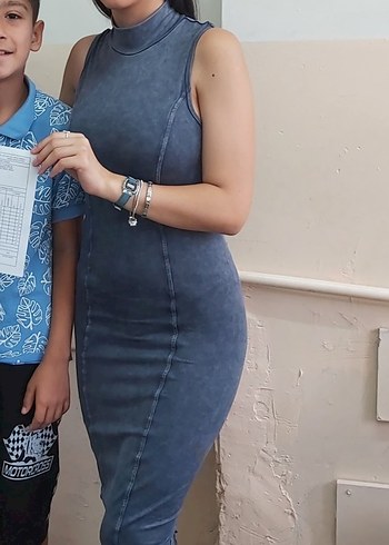 Mavi Zara Elbise - Görsel 2
