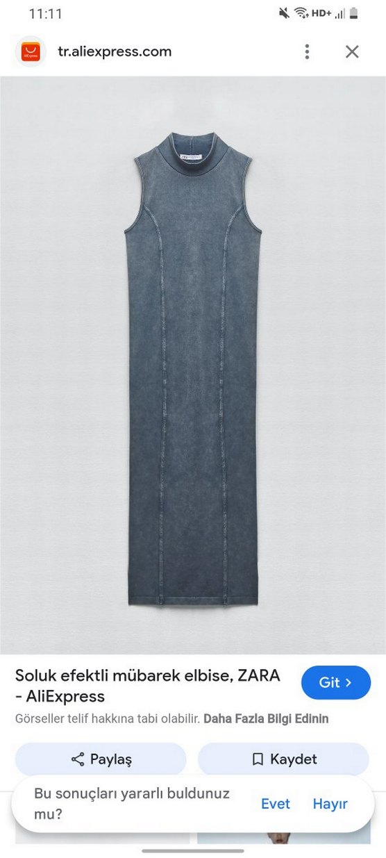 Mavi Zara Elbise - Görsel 3