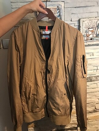 bershka bomber camel ceket