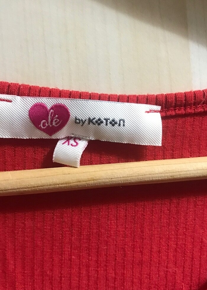 Koton kırmızı ipli crop - Görsel 3