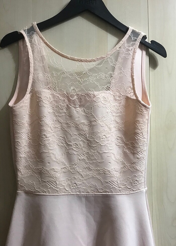 H&m pembe dantelli elbise - Görsel 2