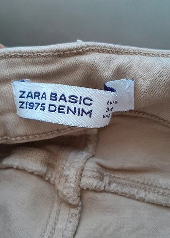 Zara Bej Kadın Pantolon, Normal Boy