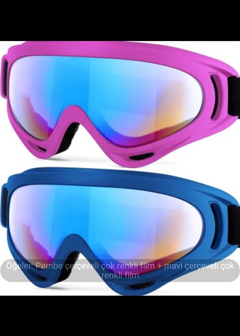 Mavi Bağcıklı Kayak Gözlüğü - Görsel 6