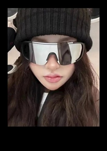 sporcu gözlüğü, aynalı güneş gözlüğü. unisex model gözlüktür. - Görsel 7