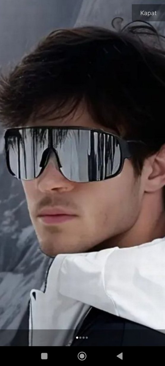 sporcu gözlüğü, aynalı güneş gözlüğü. unisex model gözlüktür. - Görsel 4