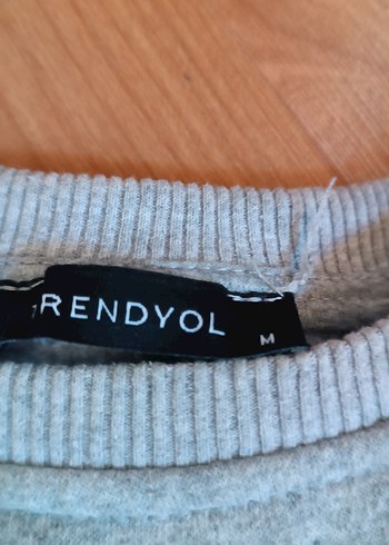 Trendyol & Milla Gri Uzun Kollu Sweatshirt M L uyumlu