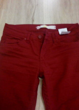29 Beden Bordo renk ispanyol paca pantolon