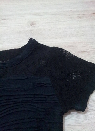 Markasız Ürün Siyah dantel detyalı elbise