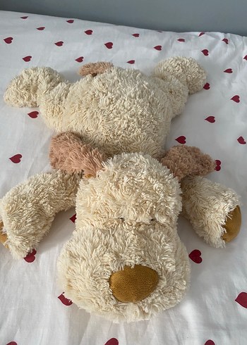 Beden Yumuşak Beyaz Peluş Köpek Oyuncak