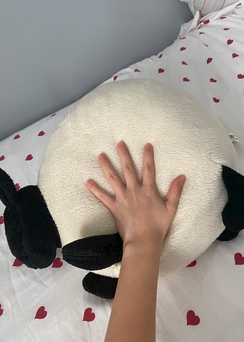 Beden Renk Siyah Beyaz Peluş Koyun Oyuncak