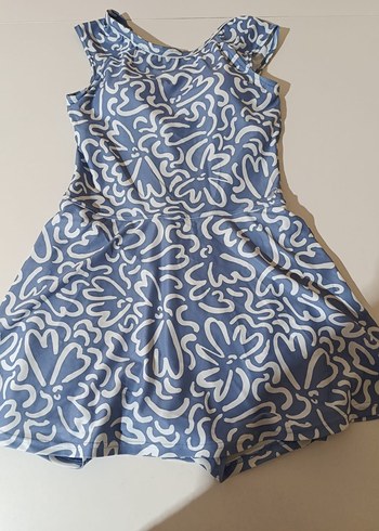 Açık mavi çicek desenli şortlu mayo - Görsel 9