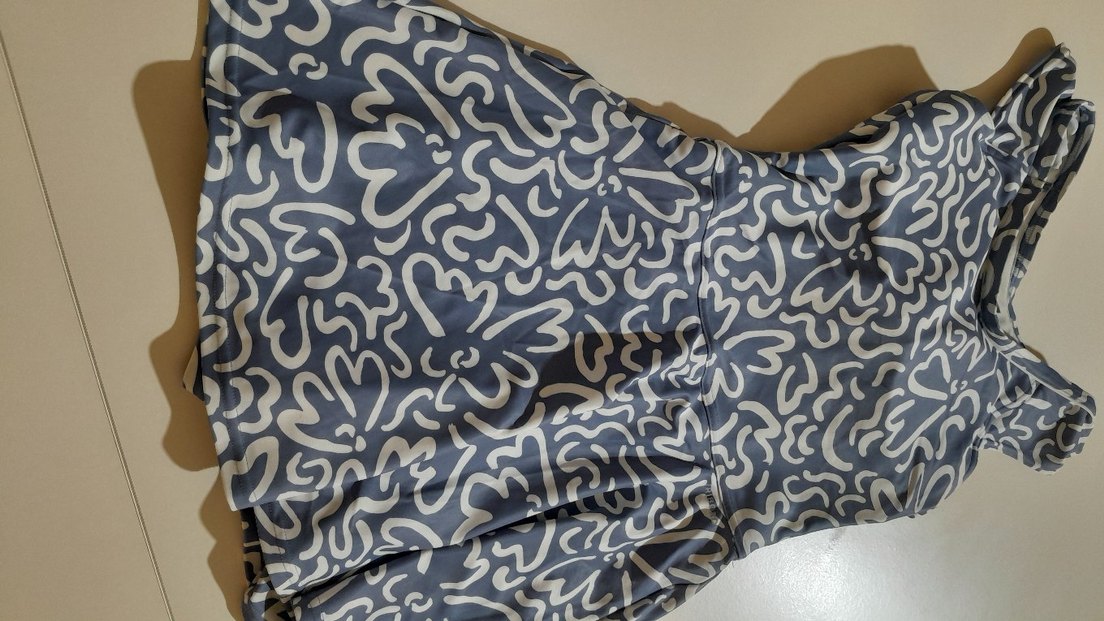 Açık mavi çicek desenli şortlu mayo - Görsel 2