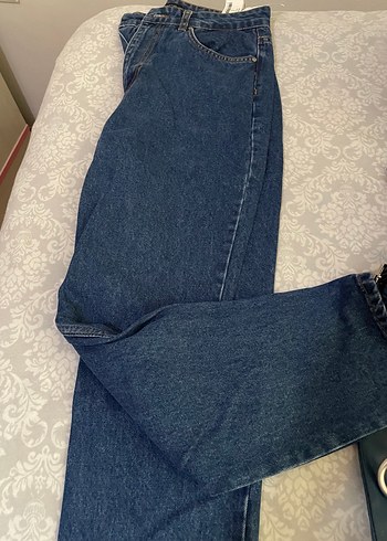 Trendyol & Milla Düğmeli Gri Midi Kot Pantolon