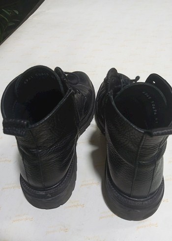 gerçek deri ayakkabı Siyah Rock Punk erkek Botları Topuklu - Görsel 2