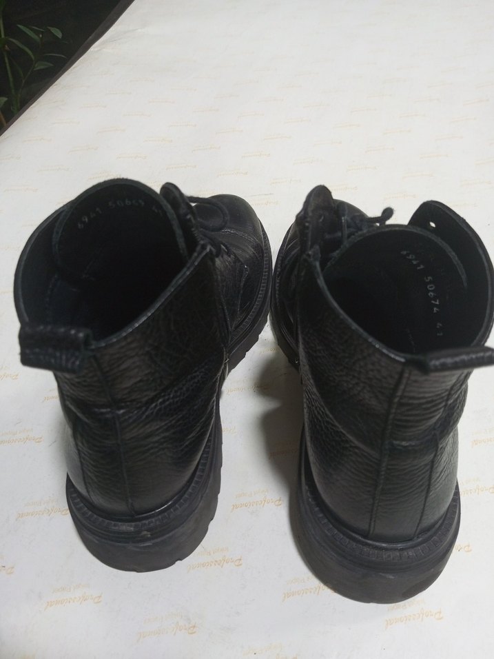 gerçek deri ayakkabı Siyah Rock Punk erkek Botları Topuklu - Görsel 2