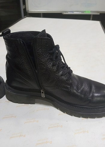 DERİBU MARKA SÜPER KALİTE FERMUARLI BOT Siyah Tokalı Erkek Sokak - Görsel 4