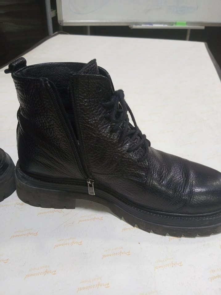 DERİBU MARKA SÜPER KALİTE FERMUARLI BOT Siyah Tokalı Erkek Sokak - Görsel 4