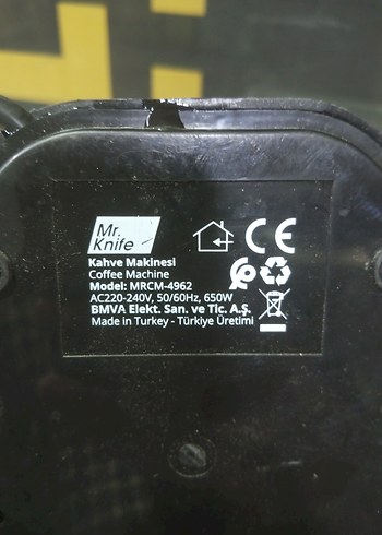 Mrknife marka Siyah Kahve Makinesi - Görsel 3
