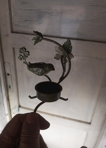 Kahverengi Metal Mumluk - Görsel 2