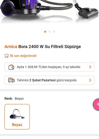 Arnica Yeşil Renkli Elektrikli Süpürge piyasada 12000 TL'den sat - Görsel 2