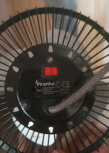Küçük Siyah Piranha Masa Vantilatörü - Görsel 3