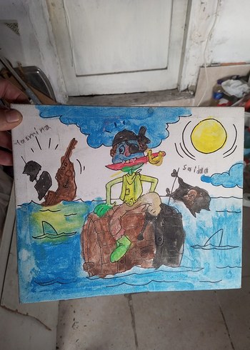 Renkli Korsan Temalı Sanat tablo