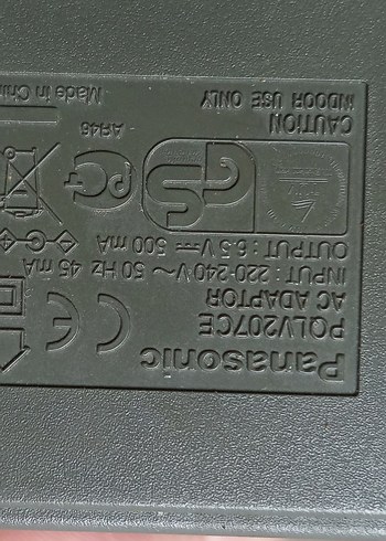 Panasonic Siyah Telefon Şarj Adaptörü - Görsel 3